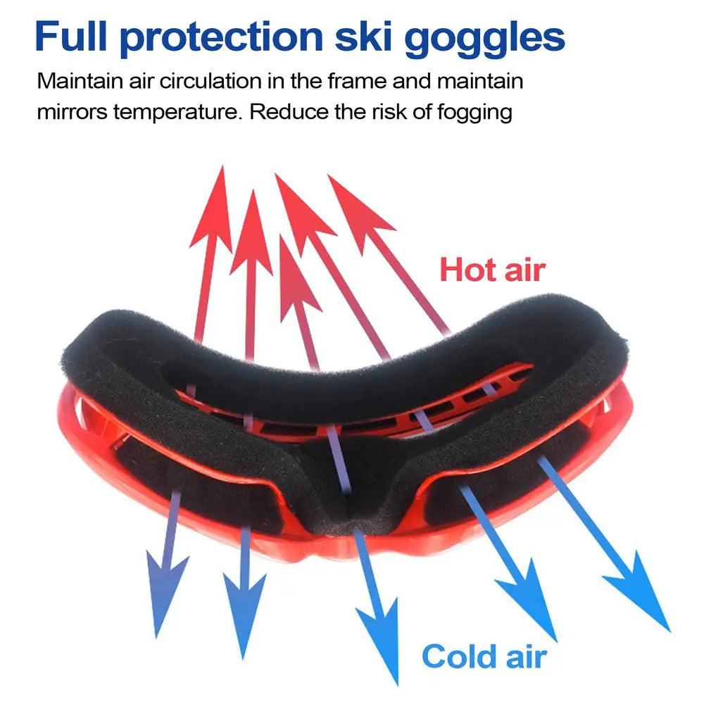 Snowboard Goggles For Youth Anti-Fog Ski Goggles Snowboard Goggles Soft Snow Goggles Skiing Goggles For Children Boys Girls