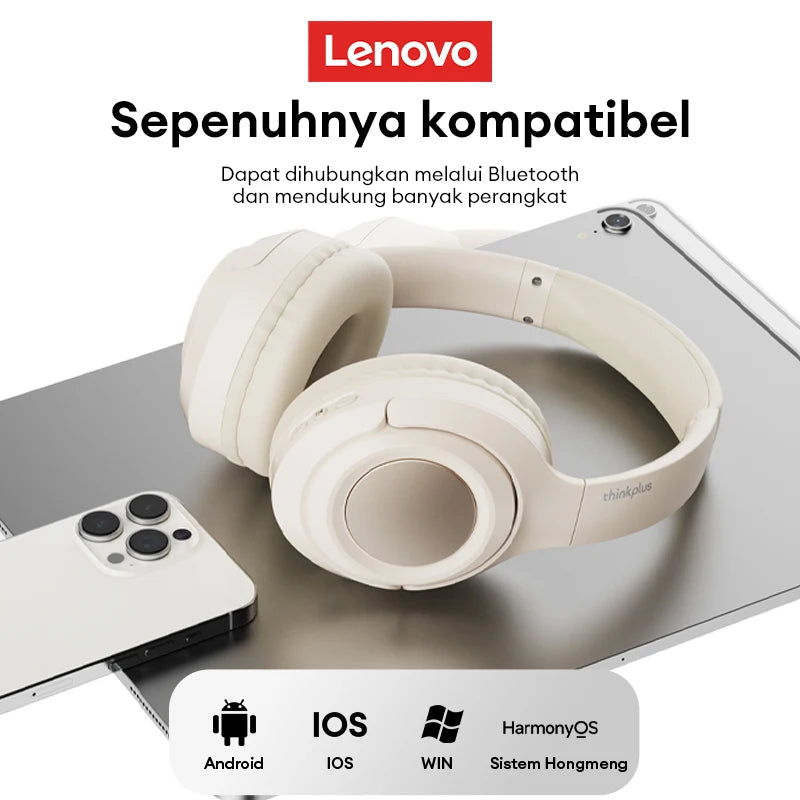 Original Lenovo TH54 Wireless Bluetooth 5.4 Earphones Long Battery Life Wearing Headphone HIFI Level Sound Quality Music Headset