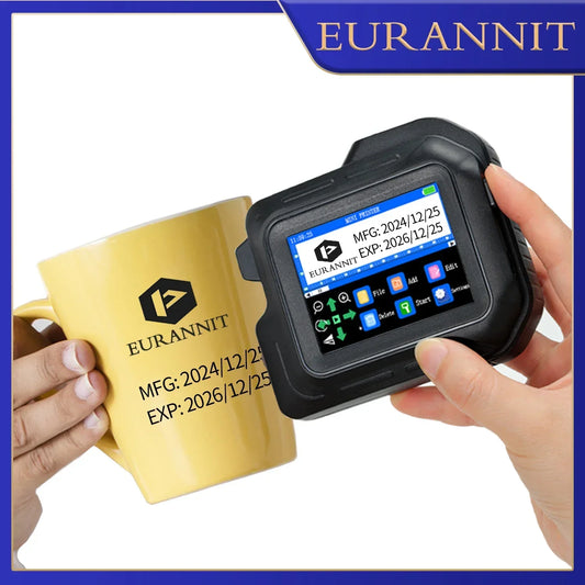 EURANNIT E98 0.5Inch Portable Mini Printer 2.8inch Touchscreen Inkjet Printer Expire Date QR Barcode Logo Label Printing Machine