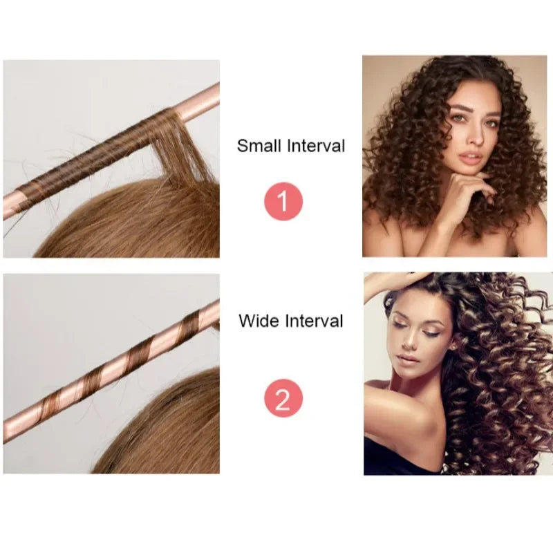 Mini Hair Curling Iron 9mm Curler Wand Professional Curly Tongs Ceramic Electric Salon Styling Tool Small Crimping Iron Curler