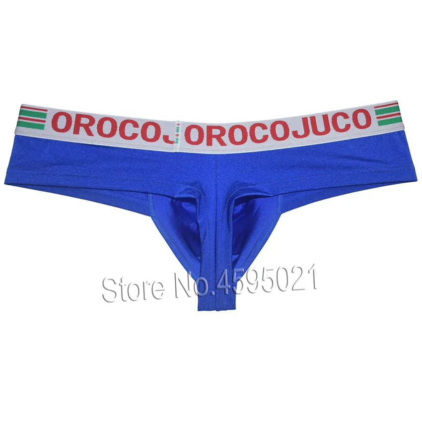 Cheeky Men's Boxers Shorts Thong Brazilain Underwear Bulge Pouch Male Bikini Briefs Micro Trunk 1/3 Rear Coverage Underpant Soft