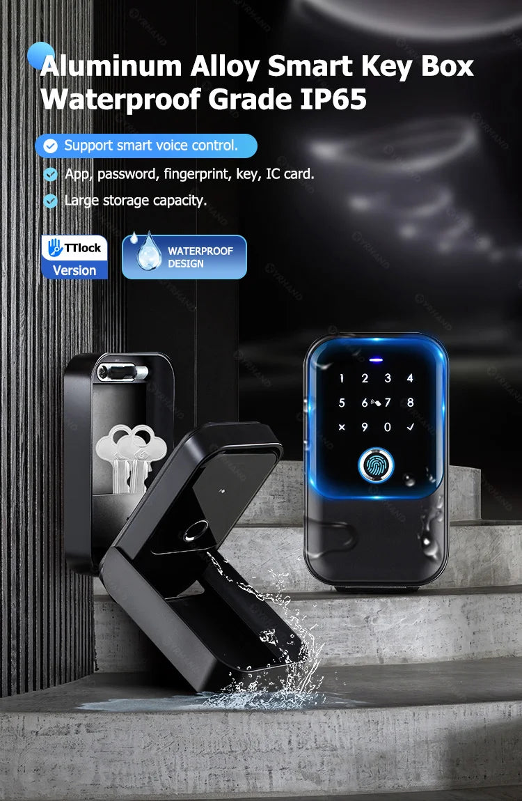 TTlock Smartkey Lock Box Wireless Electronic Key Safe with Digital Code App Controlled Bluetooth Smartlock for Home Key Padlock
