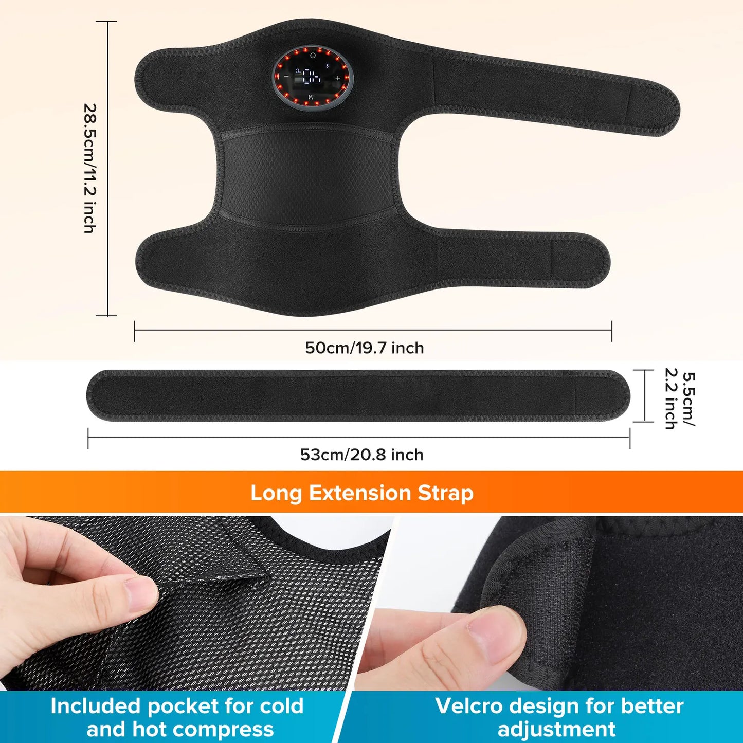 Electric Heating Shoulder Brace LED Display Vibration Shoulder Massage Support Belt Strap For Joint Brace Care Muscle Relaxation