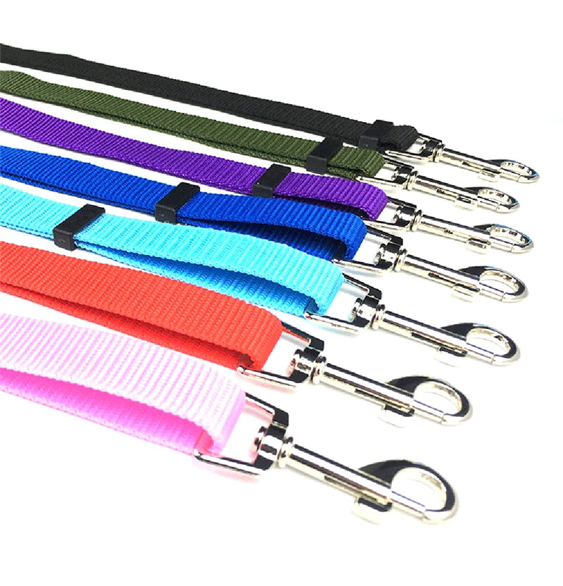 Nylon Safety Belt for Dogs Solid Color Pet Car Seat Belt Two-in-one Leash Adjustable Dog Harness Collar Products Pet Accessories