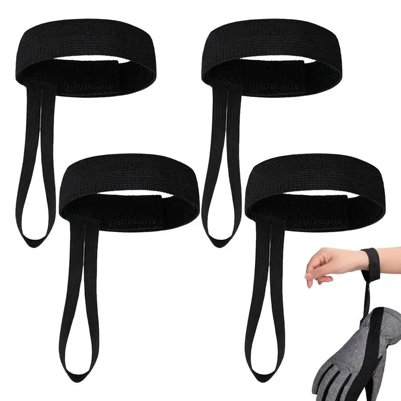 4pcs Skiing Sport Glove Safety Strap Elastic Wrist Leash Glove Strap For Ski Snowboarding Outdoor Mountaineering Accessories