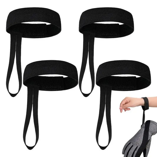 4pcs Skiing Sport Glove Safety Strap Elastic Wrist Leash Glove Strap For Ski Snowboarding Outdoor Mountaineering Accessories