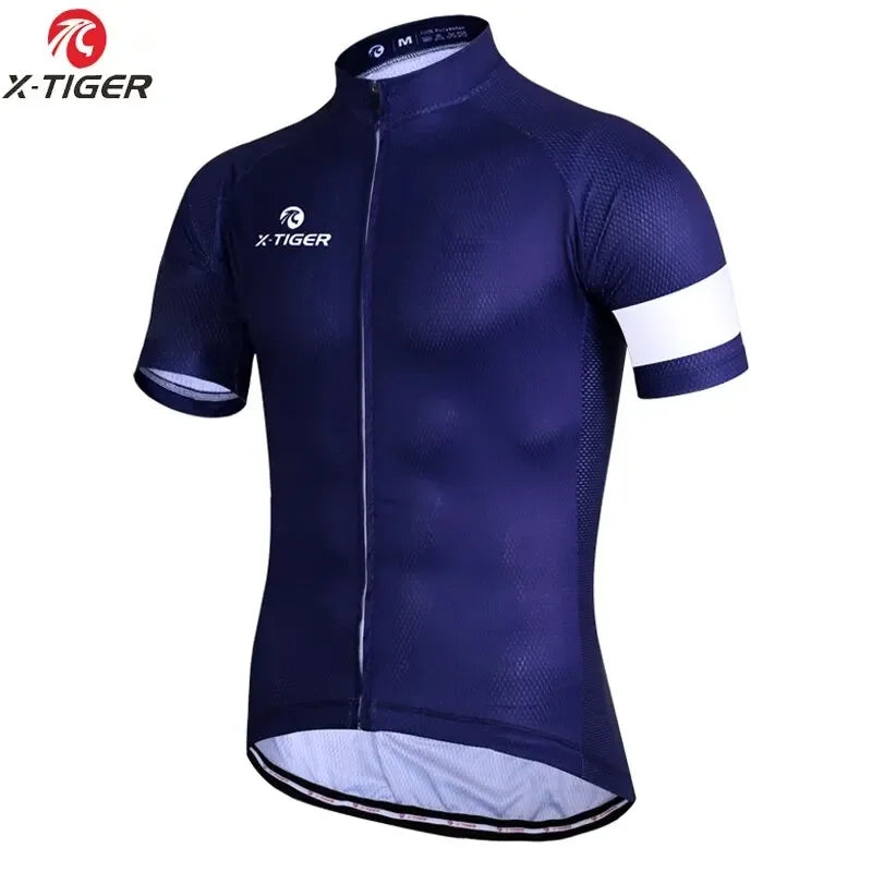 X-TIGER Men Cycling Jersey Breathable MTB Road Bike Coat Short Sleeves Bike Clothing Cycling Jacket Ciclismo Bicycle Shirts