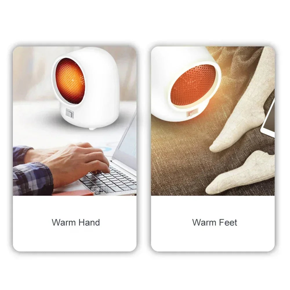 400W Mini Electric Heater 2-speed Quick Heating Home Electric Heater 220V/110V Hot Fan Overheating Protection Air Heat
