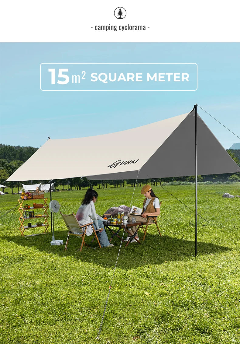 GIANXI Summer Ultralight Outing Camping Awning Gathering Picnic Rectangular Tent Portable Family Outdoor Beach Sunshade