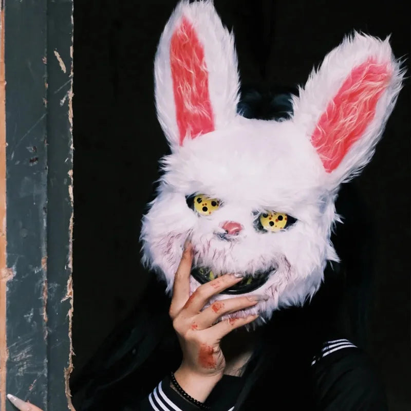 Cartoon Bear Rabbit Halloween Cosplay Face Mask Fancy Party Stage Make-up Scary Head Cover Carnival Costume Prop Masquerade Mask