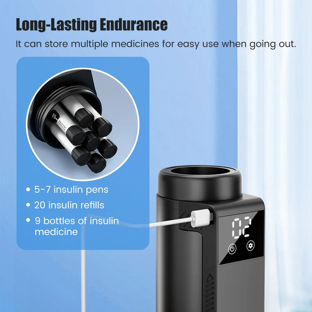 Mini Portable Refrigerator Insulin Pen Refrigerated Cup Diabetic Insulated Medicine Travel Cooler Car Refrigerator Health Care