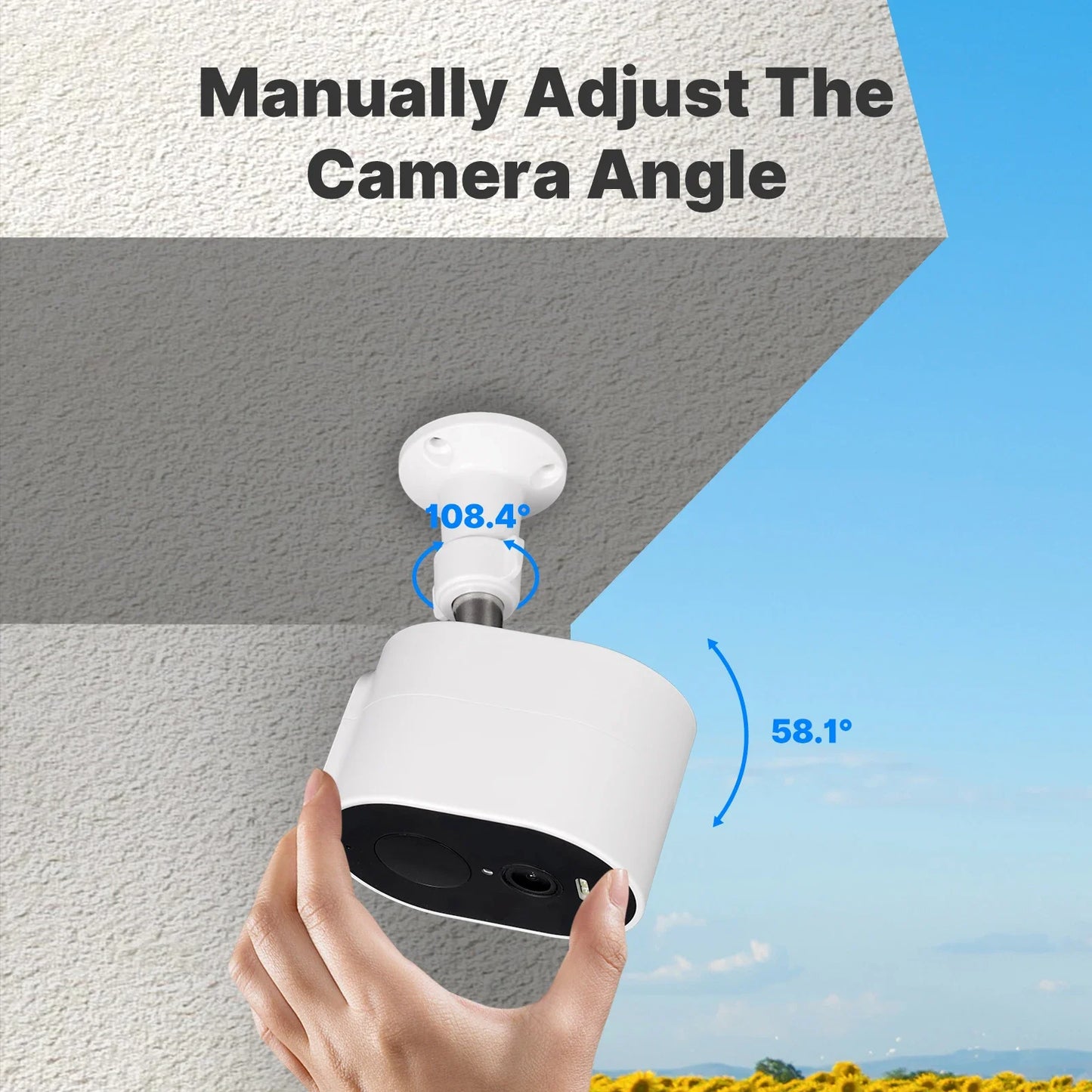 MOES Tuya WiFi 4MP HD Smart Security Camera Solar Charging IP65 Waterproof Full Color Night Vision Work With Alexa Google Home
