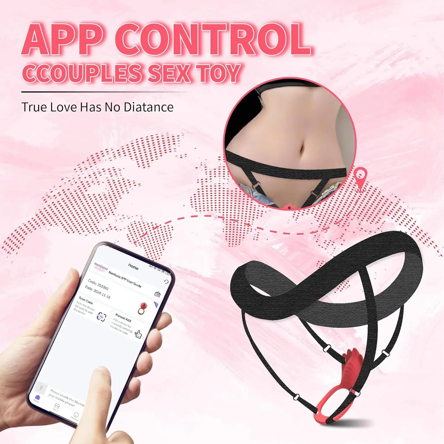 Wearable Panty Vibrator Female 9 Vibration with APP Control Vibrating Penis Ring Clitoral Stimulator Adult Sexy Toys for Couple