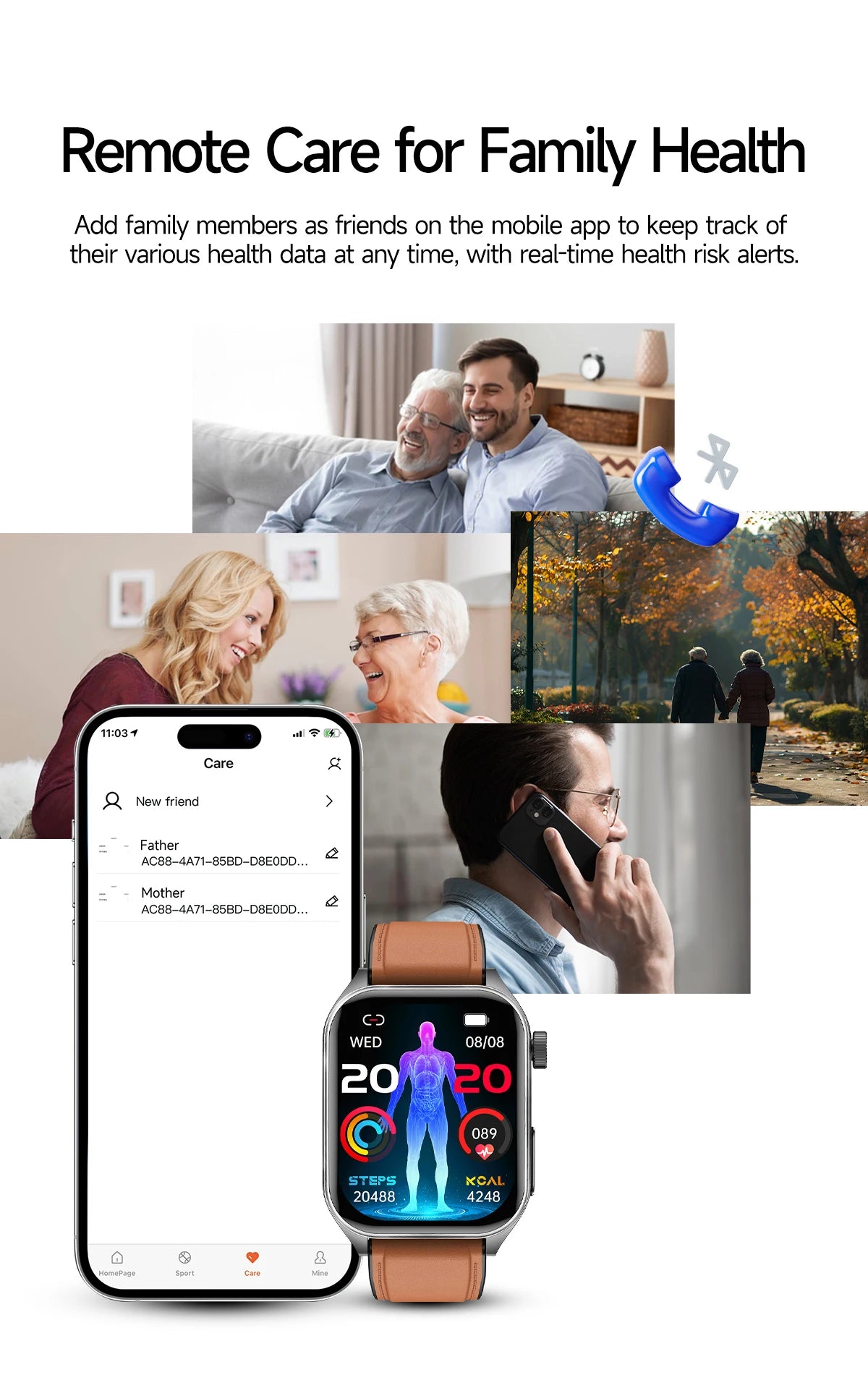 2025 New Mcro Phsical Examination 650nm Laser Therapy ECG Urci Acid Blood Fat Smart Watch Men Blood Pressure Heart Rate Bracelet