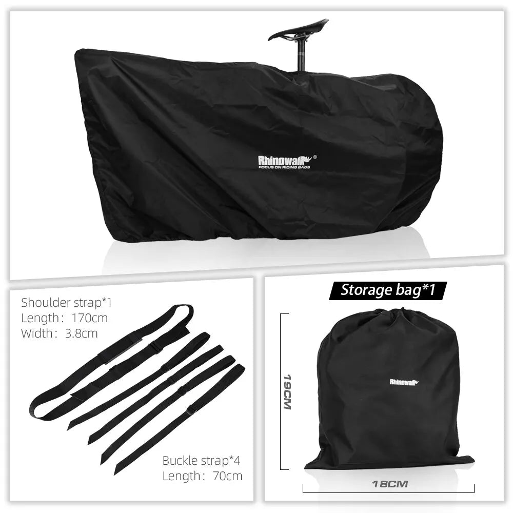 Rhinowalk Road Bicycle Storage Bag Cover Portable Fits 27.5" And below MTB/700C Road Bike Light Bike Travel Carry Shoulder Bag