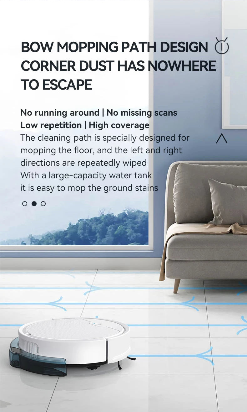 New  3 In 1 Sweeping and Vacuuming Wireless Vacuum Cleaner Smart Sweeping Robot Home Sweeper Sweeping Robots For Home