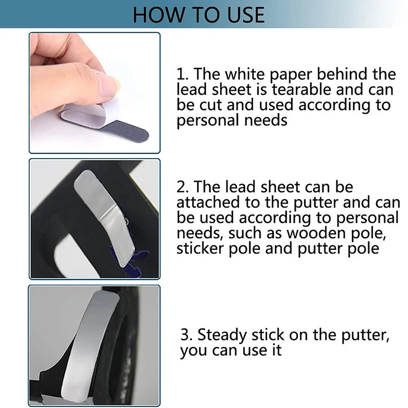 8Pcs Pickleball Weight Tapes Adhesive Weight Strips Pickleball Lead Tape Golf Weighted Tape Pickleball Paddle Tape