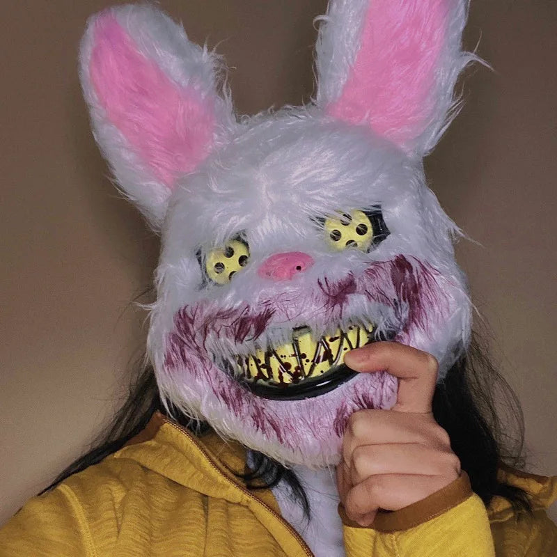Cartoon Bear Rabbit Halloween Cosplay Face Mask Fancy Party Stage Make-up Scary Head Cover Carnival Costume Prop Masquerade Mask