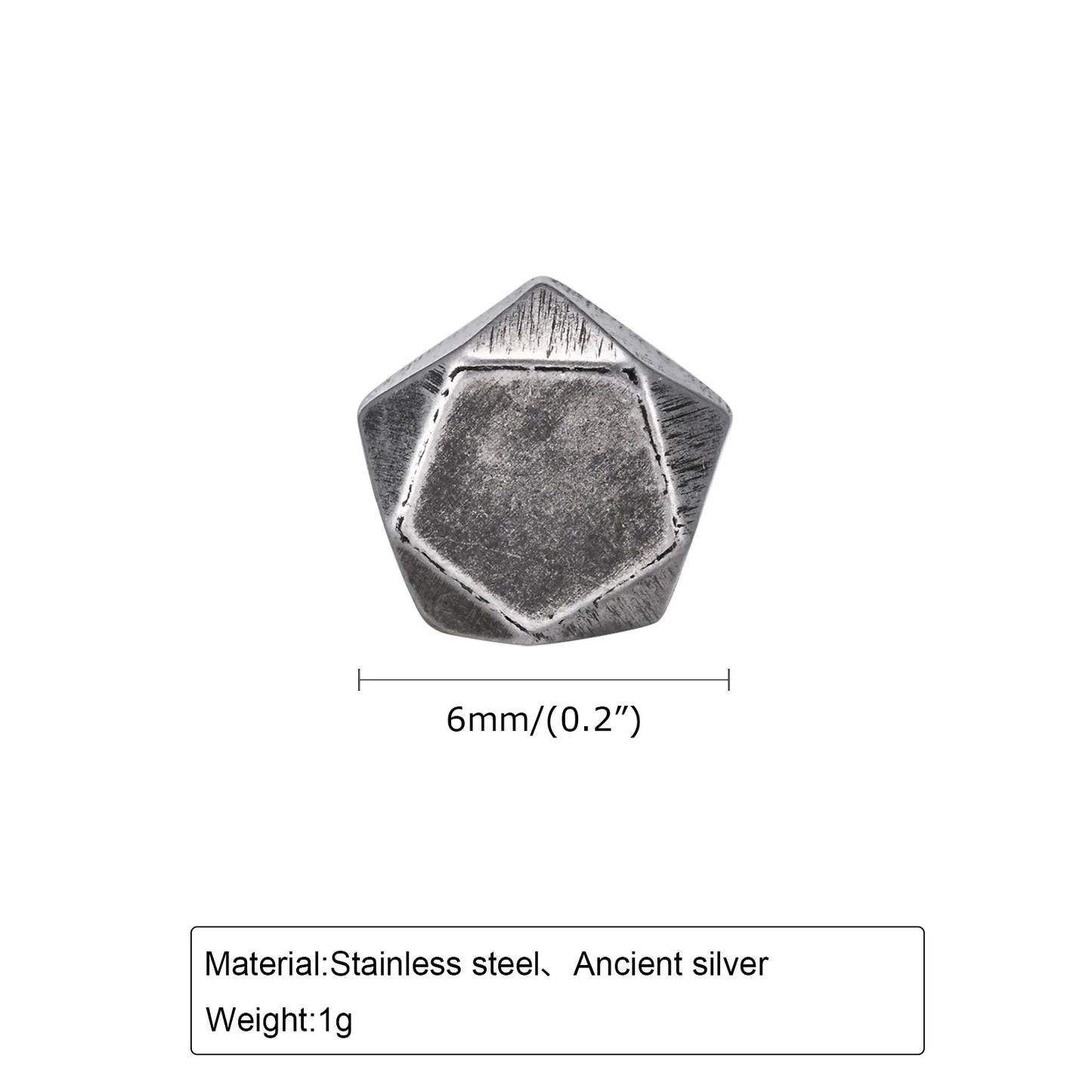 Retro Grey Stud Earrings for Men Boys,Anti Allergy Stainless Steel Ear Studs,Rock Punk Jewelry Anniversary Birthday Gifts