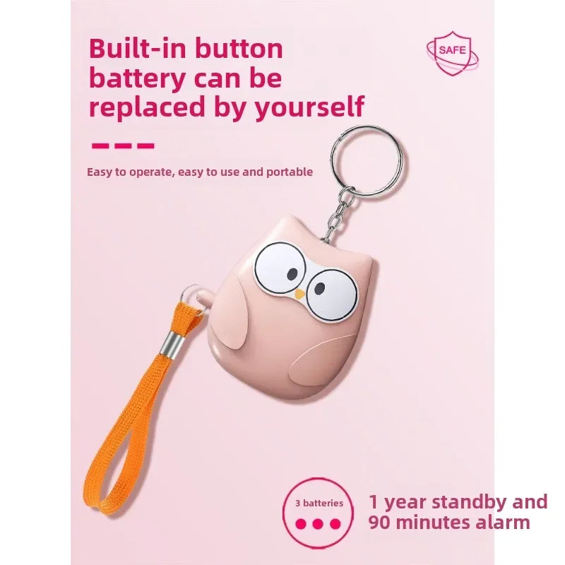 2025 Small and Easy To Carry Anti-attack Self-defence Alarm Rechargeable Battery Loud Key Chain 130db Personal Alarm