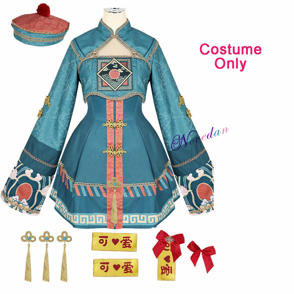 Vampire Easter Zombie Costume Cosplay Women Lolita Dress Hat Wig Anime Maid Chinese Carnival Party Gothic Clothes Skirt Outfit