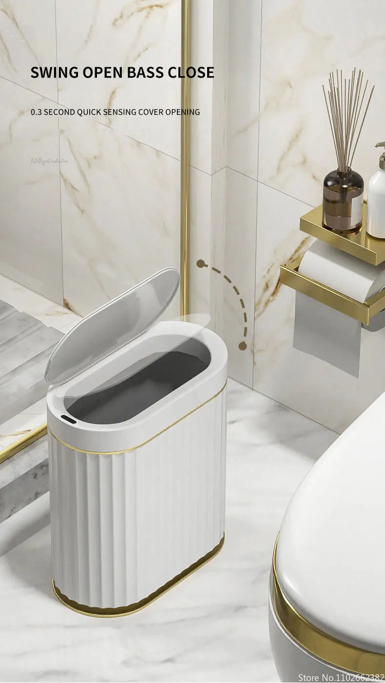7L/9L Smart Trash Can Electronic Automatic Smart Sensor Garbage Bin Household Toilet Waste Garbage Can for Kitchen Bathroom
