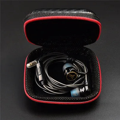 Earphone Case Storage Carrying Hard Bag Box For Earphone Headphone Accessories Earbuds Memory Card USB Cable Case Pouch For QKZ