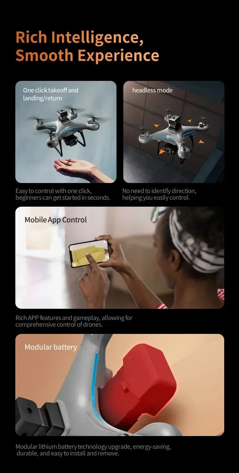2025 KY102 Drone 8K Professional Dual Camera Brushless Quadcopter Obstacle Avoidance Optical Flow Aerial Drone RC 10000M