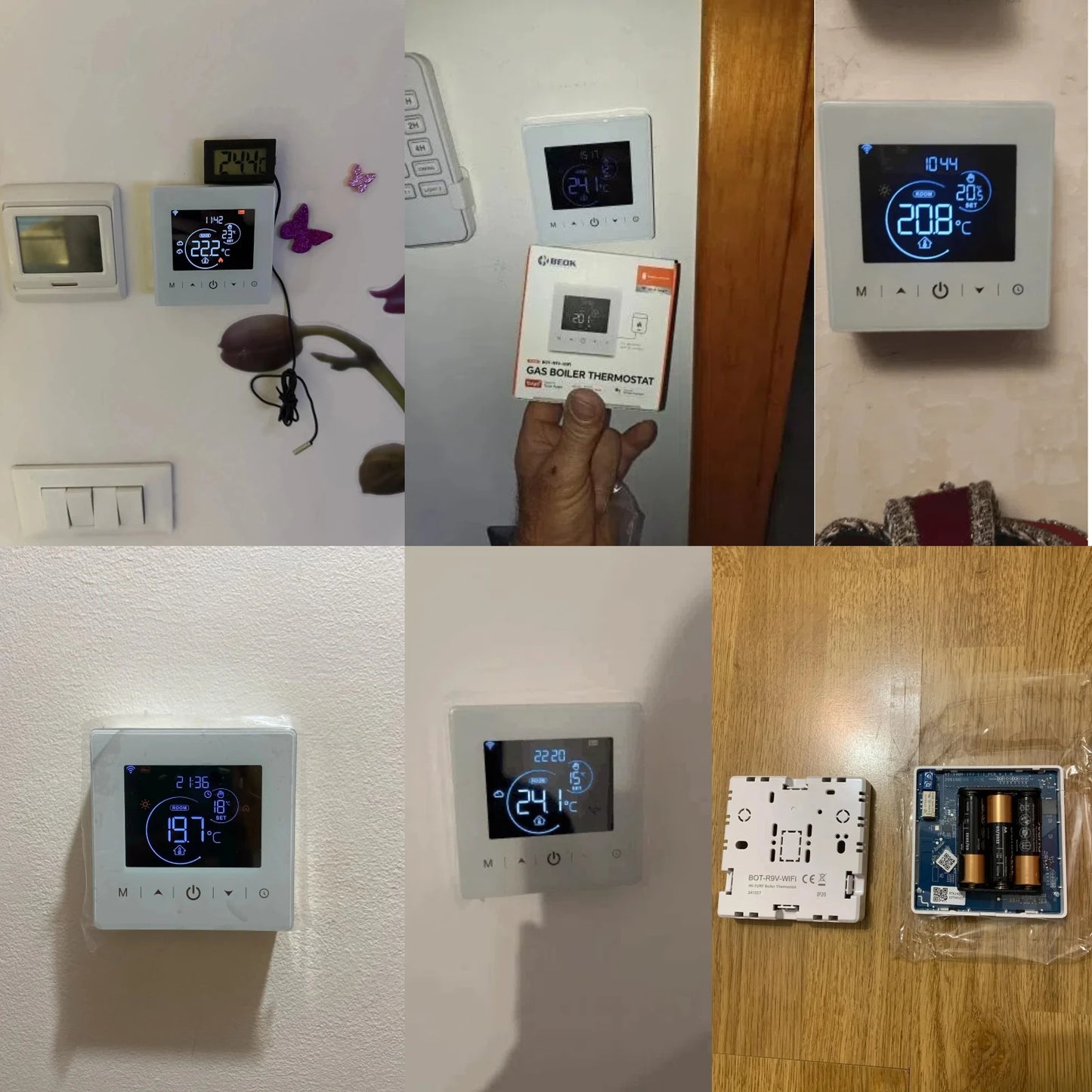 Beok Smart Home Tuya WIFI Thermostat Battery-powered Thermoregulator  for Gas Boiler Smart Life Work with Alexa Google Home