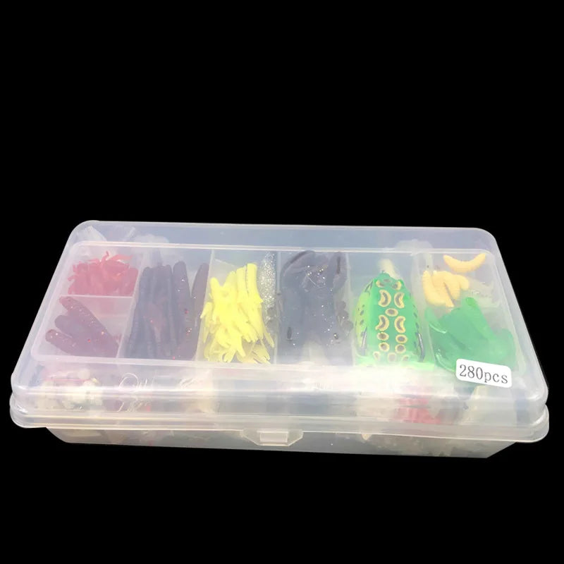 Fishing Lure Kit Soft and Hard Bait Set Gear Layer Minnow Metal Jig Spoon For Bass Pike Crank Tackle Accessories with Box