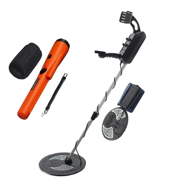 MD-5008 Underground Metal Detector Gold Digger Max Detection Depth 3.5m,Two Coils Included , Pinpointer Headphone Optional