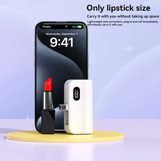 Xiaomi Mini Power Bank 50000mAh 2-in-1 Large Capacity LED Digital Display Portable Fast Charging External Battery For IPhone New