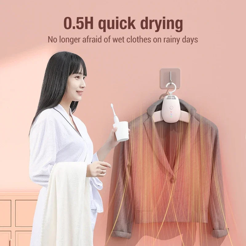 Electric Clothes Drying Rack Hang Clothes Dryer UV Sterilization Portable Travel Home Business Mini Folding Clothes Heater