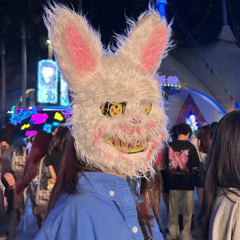 Cartoon Bear Rabbit Halloween Cosplay Face Mask Fancy Party Stage Make-up Scary Head Cover Carnival Costume Prop Masquerade Mask