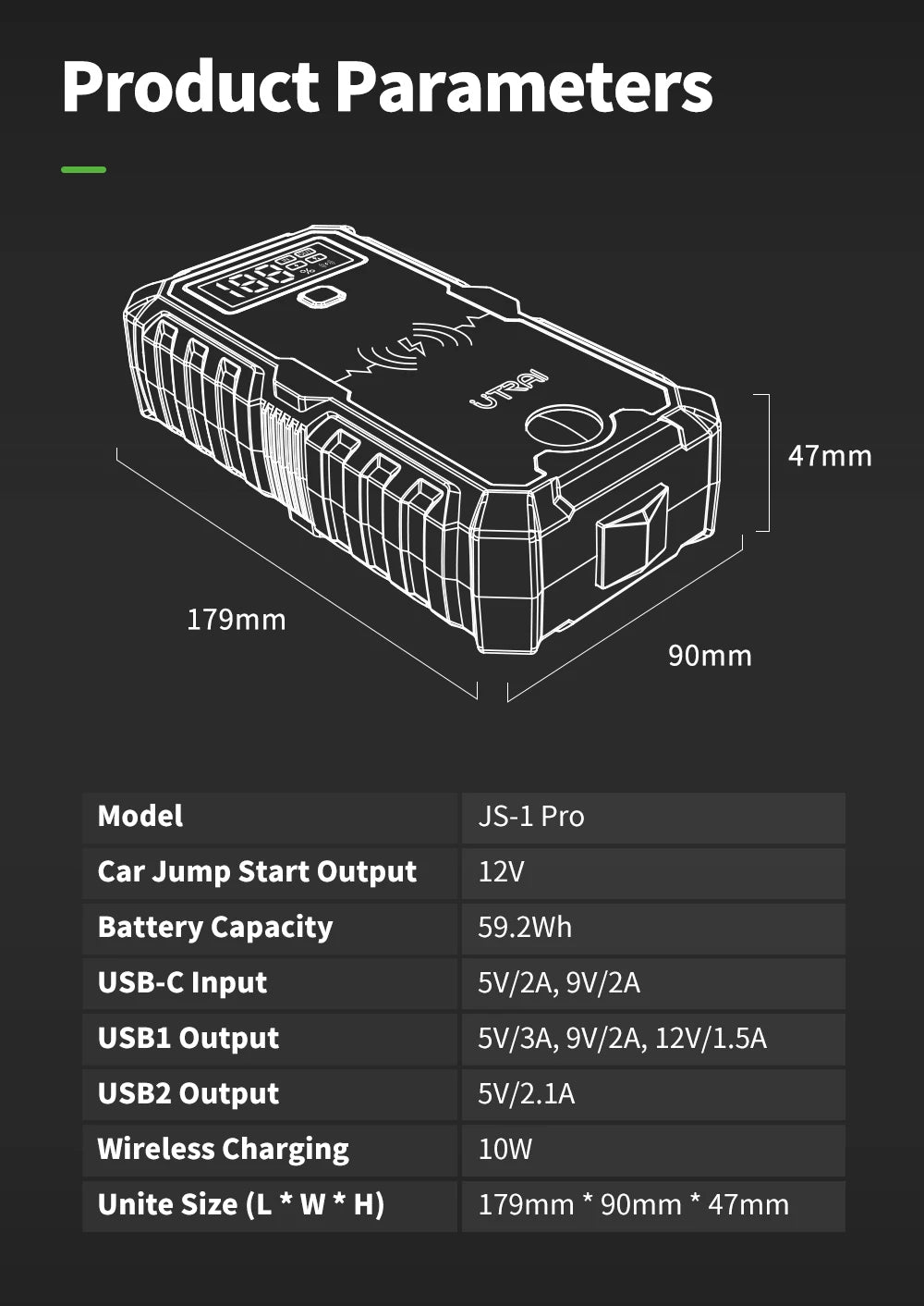UTRAI Power Bank 2500A Jump Starter Portable Charger Car Booster 12V Auto Starting Device Emergency Car Battery Starter