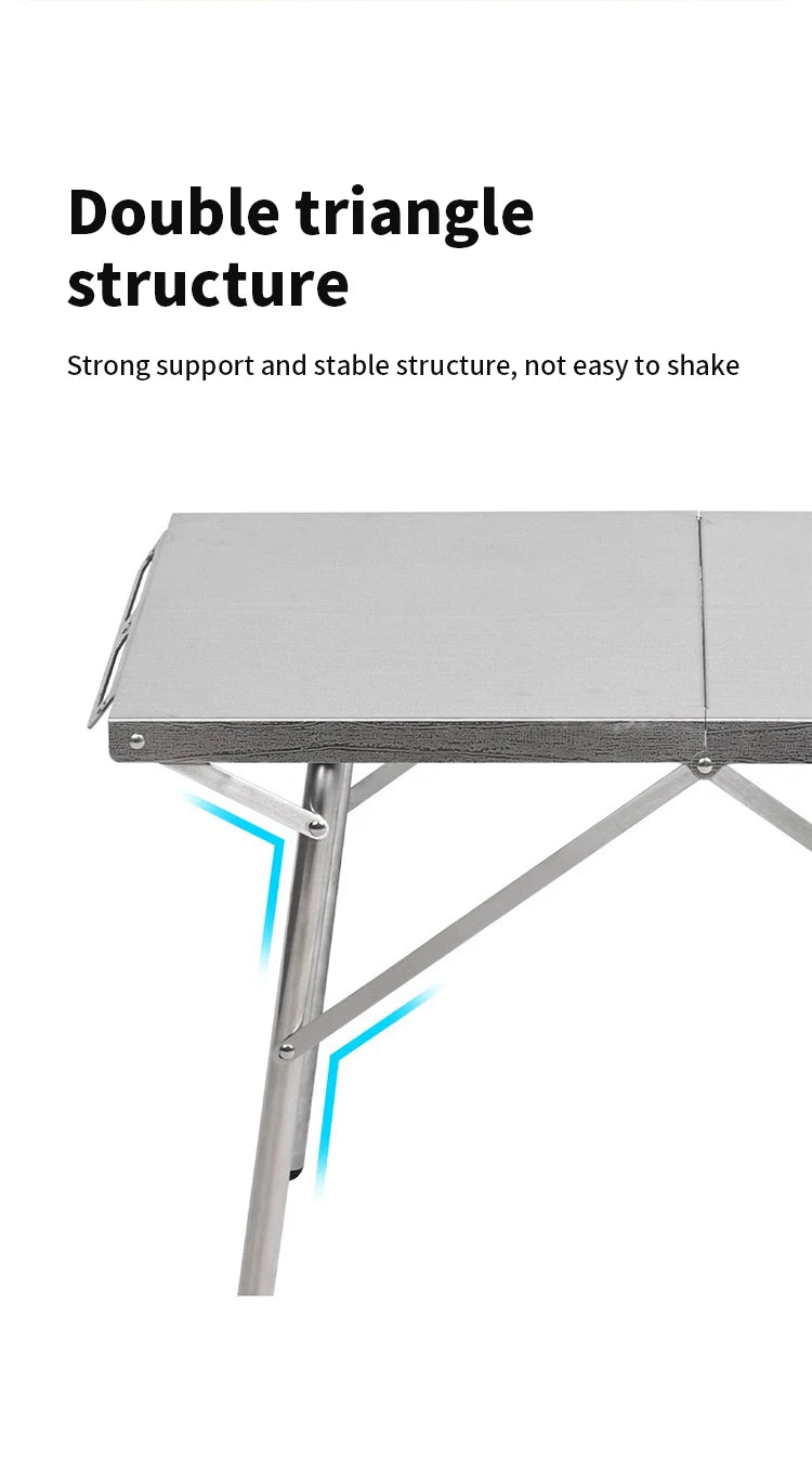ShineTrip Camping Portable Stainless Steel Folding Table BBQ Heat Resistant Table Outdoor Honeycomb Tabletop Incinerator