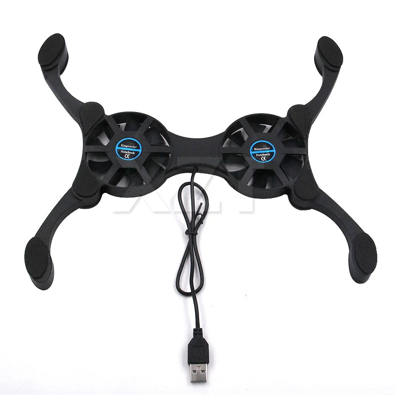 1PC Foldable USB Cooling Fan CPU Cooler Mini Octopus Notebook Cooler Pad Quiet Stand Double Fans for 7-15 inch Notebook Laptop