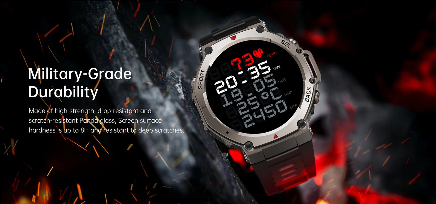 New T-Rex3 GPS Smart Watches 2025 for Xiaomi IOS Military Smartwatch Men 10ATM Waterproof 170 Sport Modes Built-in GPS BT Call