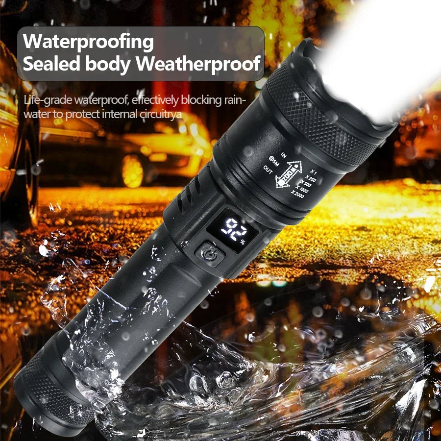 Mini LED Flashlight 1000LM USB Rechargeable COB Work Lights IPX4 Waterproof Keychain Light Lantern for Outdoor Camping Hiking