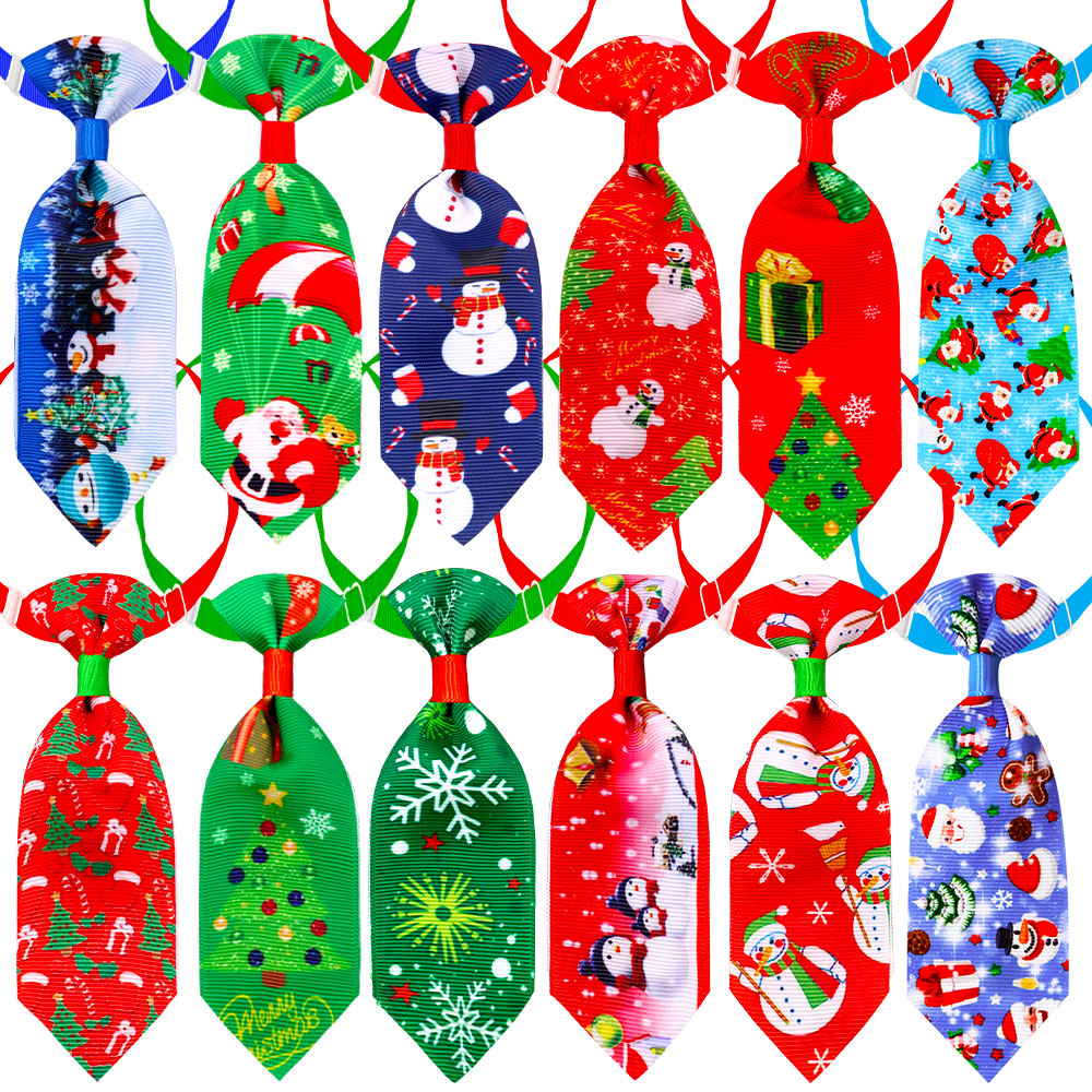 10pcs Dog Tie For Christmas For Dogs Pets  Bowties Neckties Christmas Dog Grooming Pet Accessories For Small Dogs
