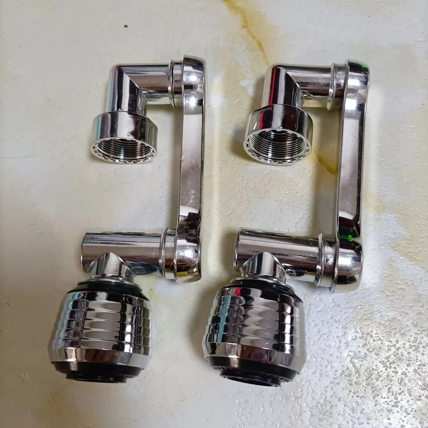 2pcs 1080° Swivel Faucet Spray Head Wash Basin Robot Arm Faucet Extender Sink Accessories for Extension Faucet Easy Install