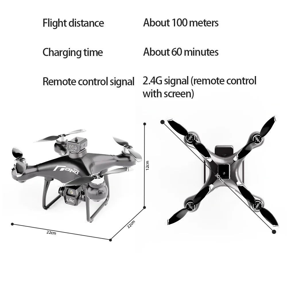 E55 Air Screen Control Drone Professional Wide RC Dron HD 4K Camera Foldable Helicopter Aircraft Quadcopter Drone Kid Gift Toys
