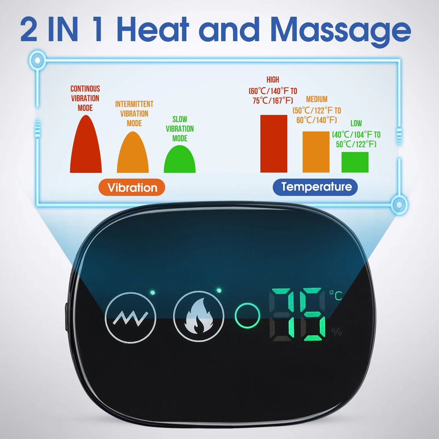Electric Heating Shoulder Brace LED Display Vibration Shoulder Massage Support Belt Strap For Joint Brace Care Muscle Relaxation