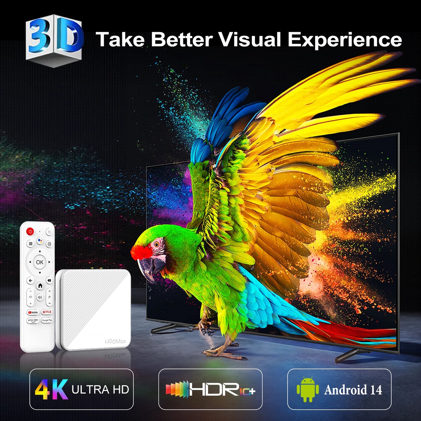Newest H96 MAX H313 Smart TV Box Android 14 2GB 8GB 16GB Wifi6 BT 4K HD Google Voice Media Player AV1 Set Top BoxStreaming & Home Media PlayersGoWisse.com