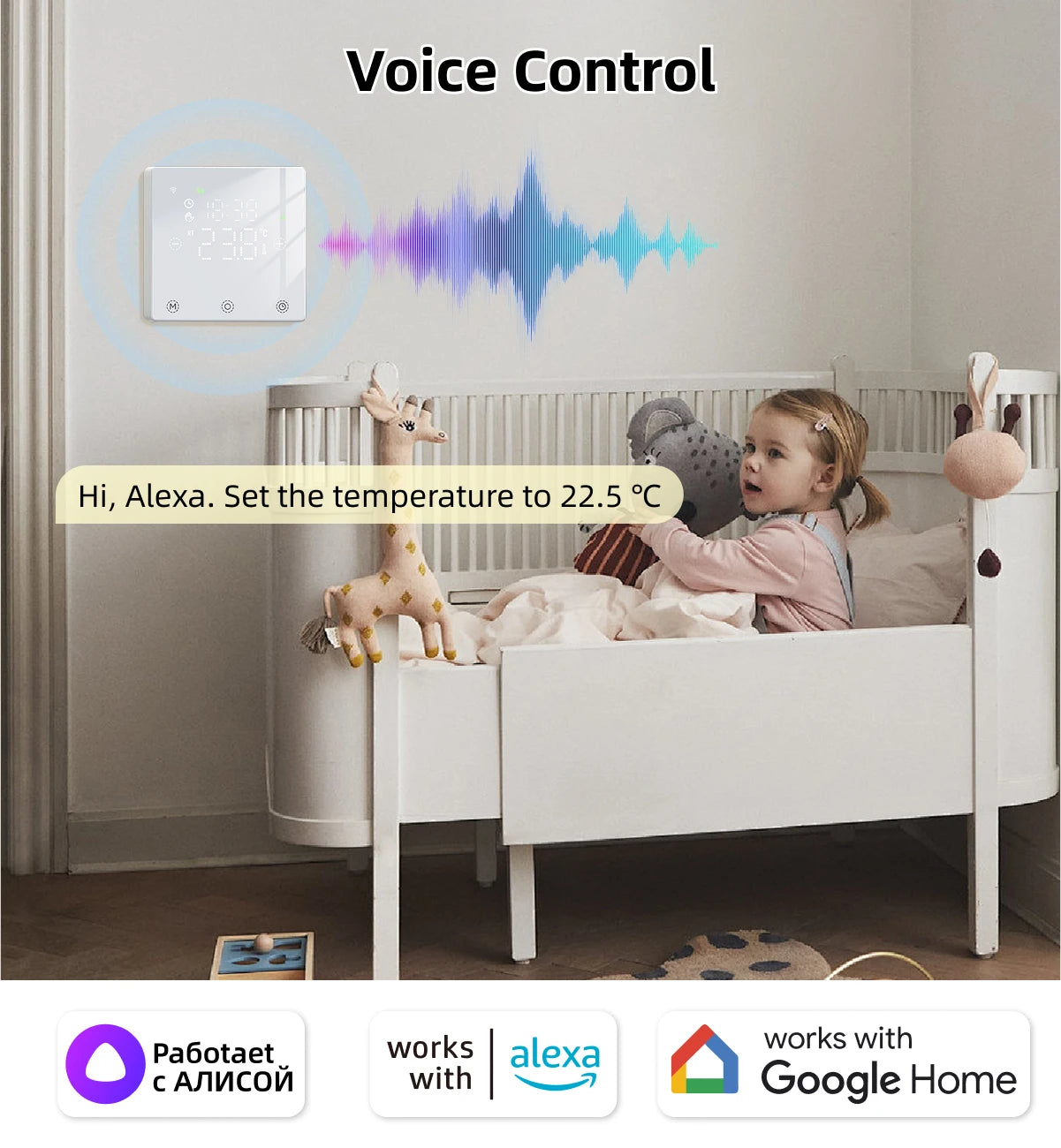 Smart Home Thermostat WiFi Heating Water/Gas Boiler Tuya RF433 Wireless Battery Powered Temperature Controller Alexa Google Home