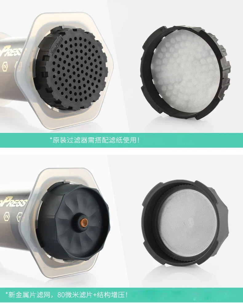Espresso Coffee Maker Portable French Aero Press barista tools Coffee Pot Air Press Drip Coffee Machine Filters Paper 64mm350pcs