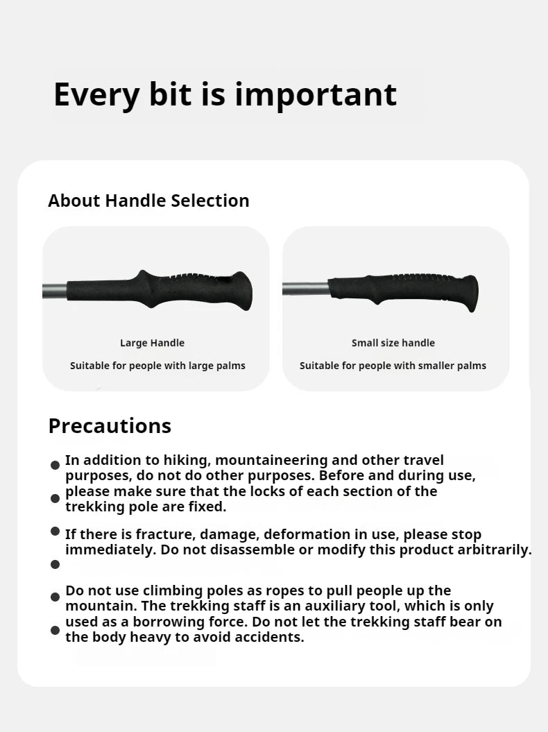 Naturehike 5-Section Walking Stick Pole Carbon Fiber Aluminum Alloy Folding Teleskopic Ultralight Trekking Hiking Canes UL Pro