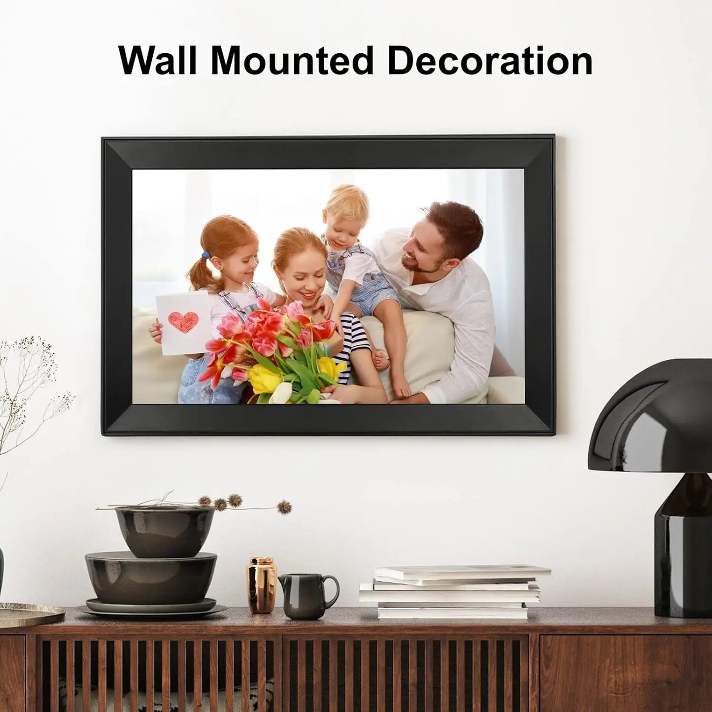 15.6 inch built in 32GB/ 64GB WiFi Large touch ips digital photo frame 1920*1080 WiFi Smart Frame Share Photos Videos via frameo