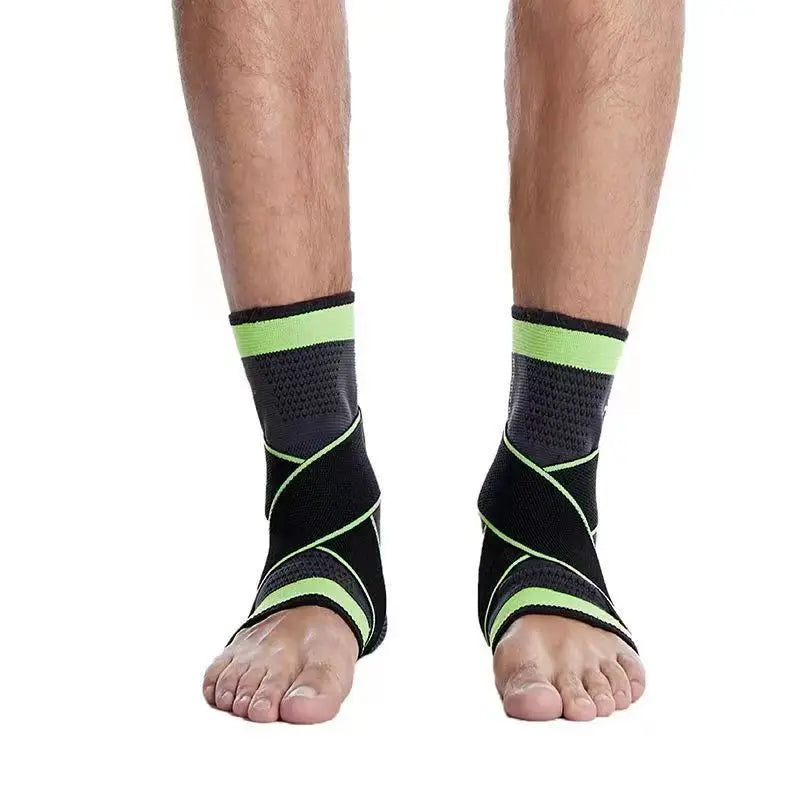Adjustable Ankle Support Compression Ankle Brace Protector for Running Soccer Basketball Nylon Knitted Gym Bandage Ankle Strap