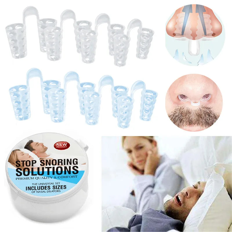 Anti Snoring Anti Snore Nose Clip Silicone Snoring Solution Device Snore Stopper Sleeping Aid Nasal Dilators Health Care